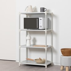 MF MAGIC HOUSE 展示櫃收納架, 白灰色, 4層