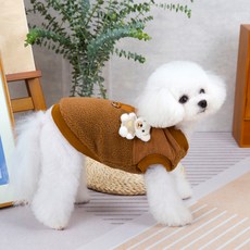 酷寵 寵物羊羔毛刷毛外套, 1個, 棕色