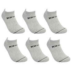 K2 Safety 女用運動跑步低筒中筒襪組, 灰色