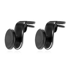 TOAD 夾式旋轉磁吸手機支架, 黑色, 2個