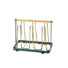 YMJ高級設計廚房杯架, 綠金, 1個