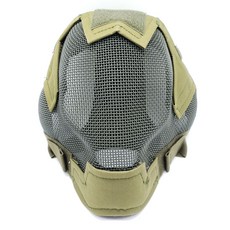 生存遊戲遊戲護臉頭盔 25-AA226, 綠色, 1個