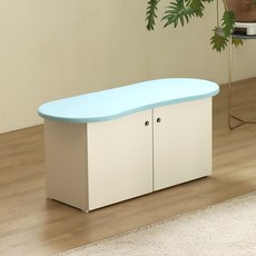 포메리트 파스텔 수납 벤치, 블루, 1개