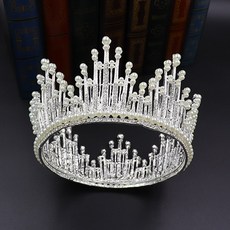 루나글램 셀프웨딩 펄 아이시클 크라운 H117, 실버, 1개