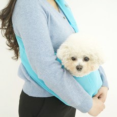 레드퍼피 반려동물 메쉬 쿨 슬링백, 스카이블루, 1개