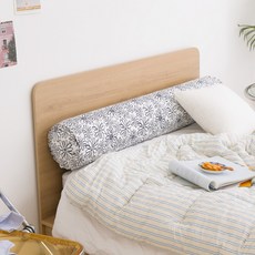 포홈 캔버스 코튼 원형 바디필로우 커버, 네이비드로잉