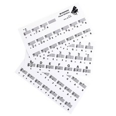 CRaWZER MUDIS 88鍵鋼琴音名貼紙, 黑色, 1個