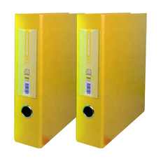 Wiz Office Eco D型環夾 3孔 7cm, 黃色, 2個