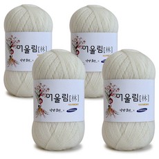 相處冬季毛線, 901象牙白, 4捆