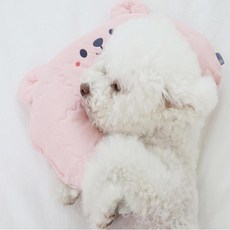 RITOGATO 寵物涼感人造絲半月枕, 粉紅色