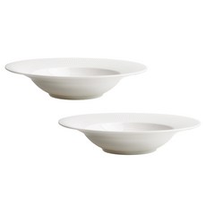 TINNY BLANC Veil 義大利麵碗 1號 22cm, 2個, 白色