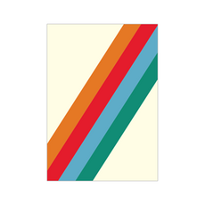 진심디자인 감성 아트웍 E 무드 패인팅 라인 디자인 캔버스 E-12 레인보우, 화이트