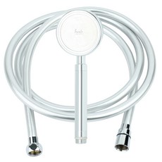 Jeilbas鋁花灑頭銀色+PVC文件1.5m套組, 1套, 銀色