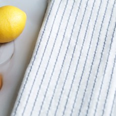 寬幅30支紗染棉人造絲混紡條紋布料, 藍色 1503, 1個