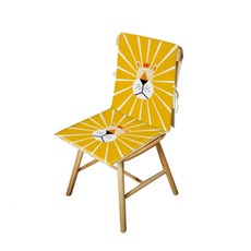 큐트 애니멀 의자 방석 + 등받이 커버 D33, 타입10, 1개