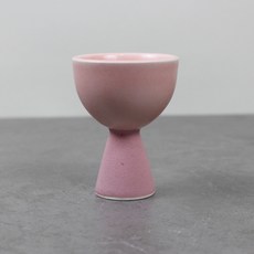 Dalsogum 陶瓷手柄清酒長鼓酒杯, 雙層粉紅色, 1個