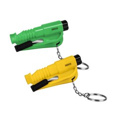 어반카 휴대열쇠고리 미니 탈출망치, 1세트, 그린 + 옐로우