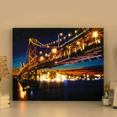 ARTJOY DIY LED 畫布款鑽石畫 40 x 50 cm, 1個, 金門大橋