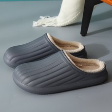 男款刷绒EVA室內拖鞋, 灰色的, 275~280