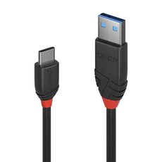 LINDY 林帝 Black USB3.2 Gen 2 Type-C/公-Type-A/公傳輸線, 黑色, 1條, 1.5m