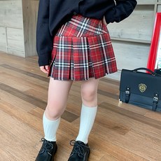 BabyMax 女童格紋百褶裙