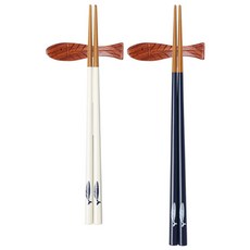 우드 고래 패턴 커플 젓가락 2종 + 물고기 받침대 2p 세트, 화이트, 네이비(젓가락), 젓가락 2종 + 받침대 2p, 1개