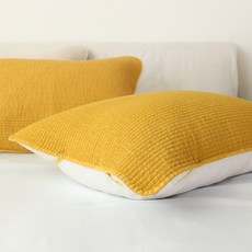 EBLANK 顏料染色鬆緊帶式簡約枕頭套