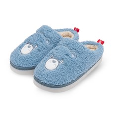ABLE FACTORY 小熊表情刺繡絨毛室內拖鞋