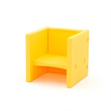 Edu play 多功能方形孩童椅, 黃色, 1個