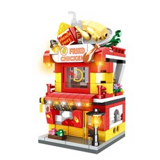 Zen Block購物街商店積木 228入 C0346C, 雞舍