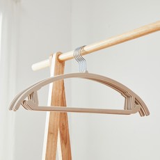 모던하우스 미끄러지지 않는 어깨뿔방지 니트 옷걸이, 베이지, 5개