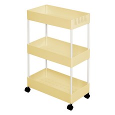 모던데일 무빙 트롤리 수납선반, 버터, 3단