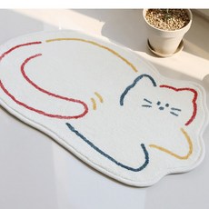 곰냥이 발매트 고양이