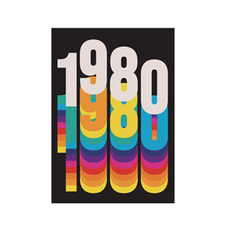 진심디자인 C 레터링 포인트 라인 블랙 컬러풀 1980 감성 아트웍 디자인 서양화 C-7