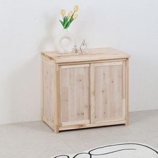 온결 양면 슬라이딩 삼나무 수납장, 원목