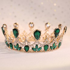 Estella H345 侯爵水晶皇冠 EST14, 金綠色(EST143), 1個