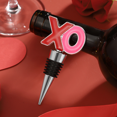 微笑紀念日XO紅酒塞, 1個, 銀紅色