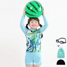 aquatica 防曬衣上下裝 AQA491 + 一般用泳鏡 5件組