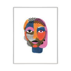 올앤아트 추상화 일러스트 그림 인테리어 액자 AIP78, 화이트