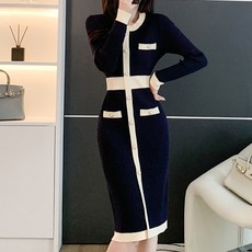 아이엠몽 여성용 헤르에 허리라인 골지 원피스