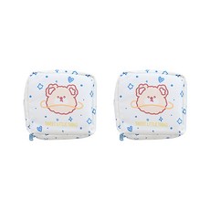 可愛彩虹兔子熊方形衛生棉收納包 2個