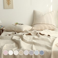 韓國 amante Timeless 2 線條絎縫色染棉被墊, 豆奶色