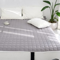 SCOHOme 純棉30支Happy絎縫溫水墊專用套, 快樂的灰色