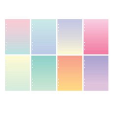 LUCALAB A5 色階筆記補充紙 6 張 8 種 x 8p 套組, 64張