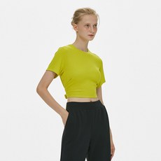 mulawear 女款羅紋綁帶短袖上衣 MWWCTS182