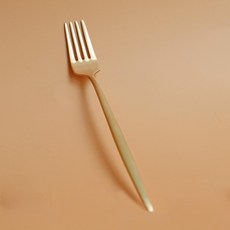 Notdam 韓式傳統黃銅西式點心叉, 1入, 銅色