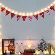 聖誕花環旗幟裝飾, 紅色的