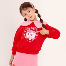 PremierFam Premiere Farm 兒童款 奇妙萌可 愛心萌可 羊羔絨翻領刷毛大學T