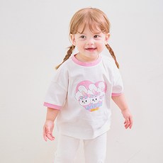 mollimelli 女童透氣Aloha Molly配色T恤