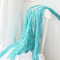 Sonio 永生花 柔軟長柳枝花束, 02 天藍色